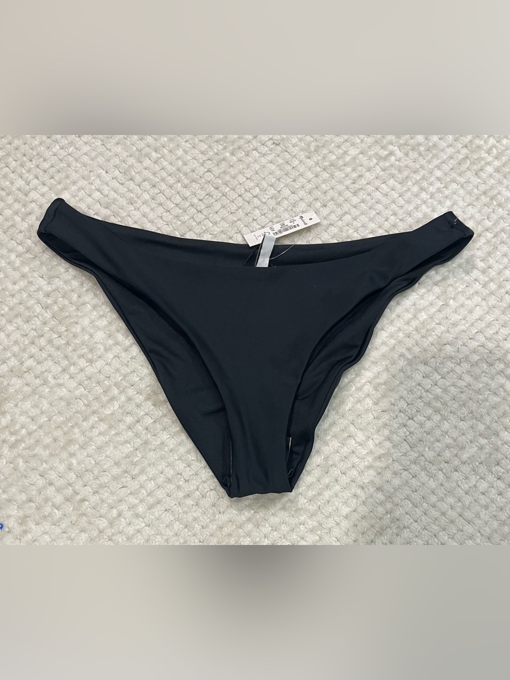 Madewell Second Wave Classic Bikini Bottom in True Black Size Small NWT